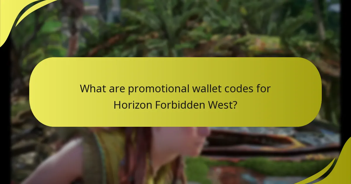 How do I redeem promotional wallet codes for Horizon Forbidden West?